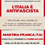 locandina festa del tesseramento anpi 2018